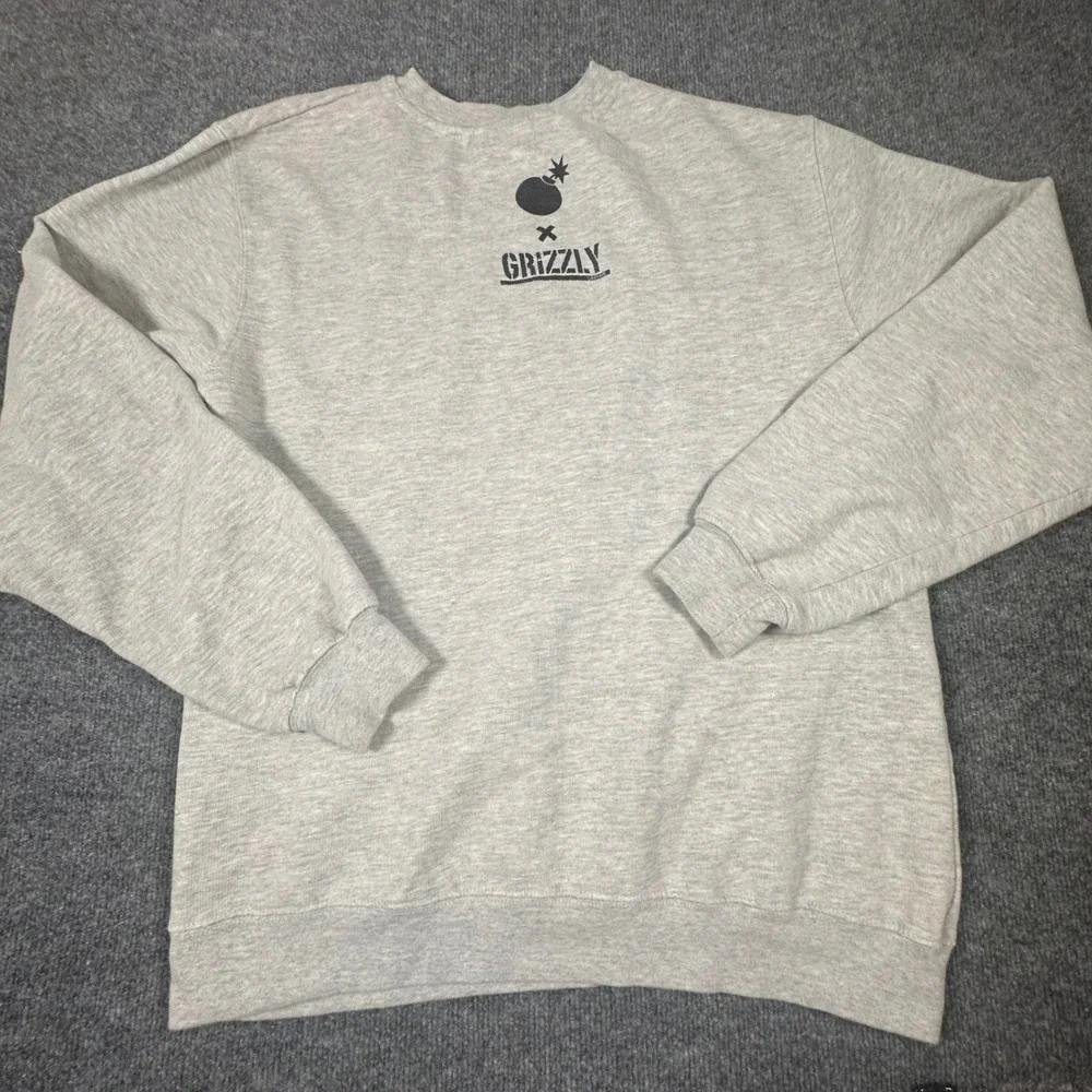 The Hundreds‎ x Grizzly Men's Large Gray Crewneck Sweatshirt
